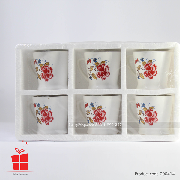 6pcs tea cups bone china